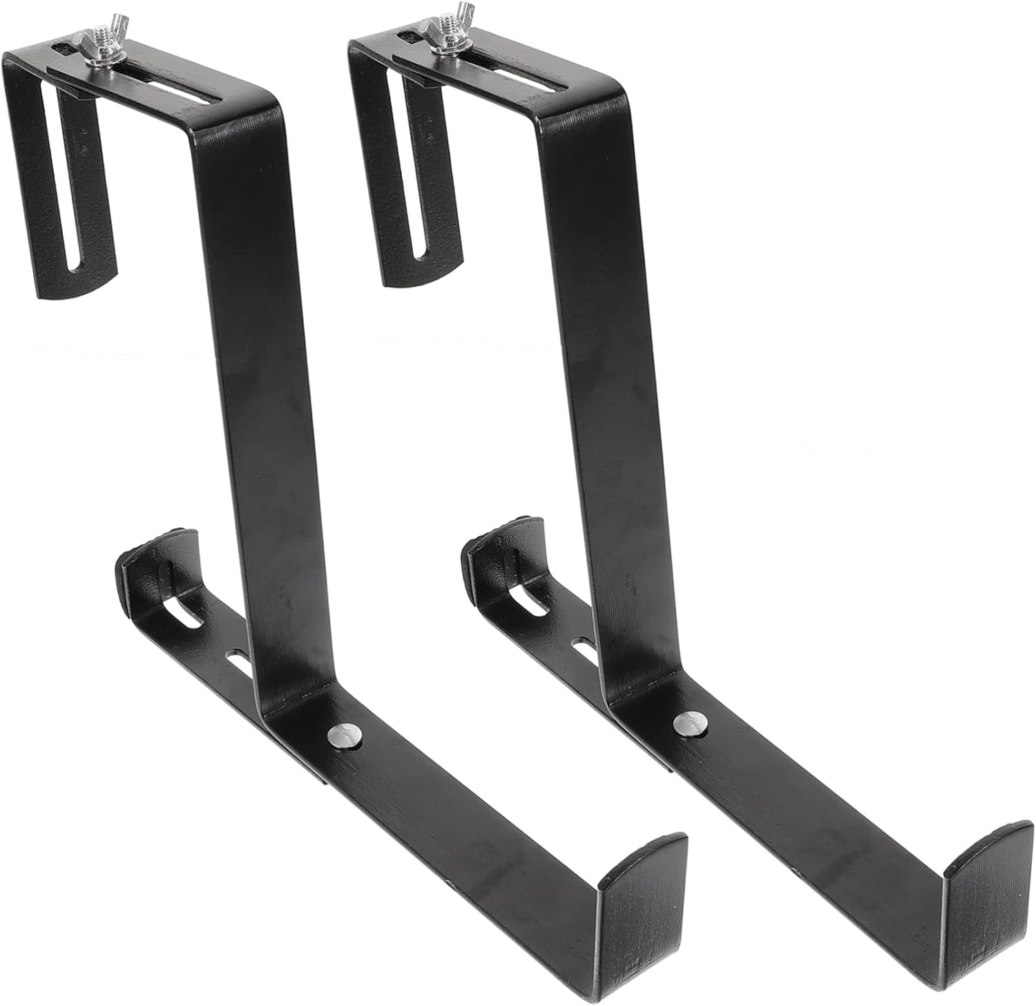 2Pcs Adjustable Plant Hanger Bracket for Outdoor Use for Balcony Railing Garden Durable Elegant Design for Flower Pots and Bird Feeders Holds Railings