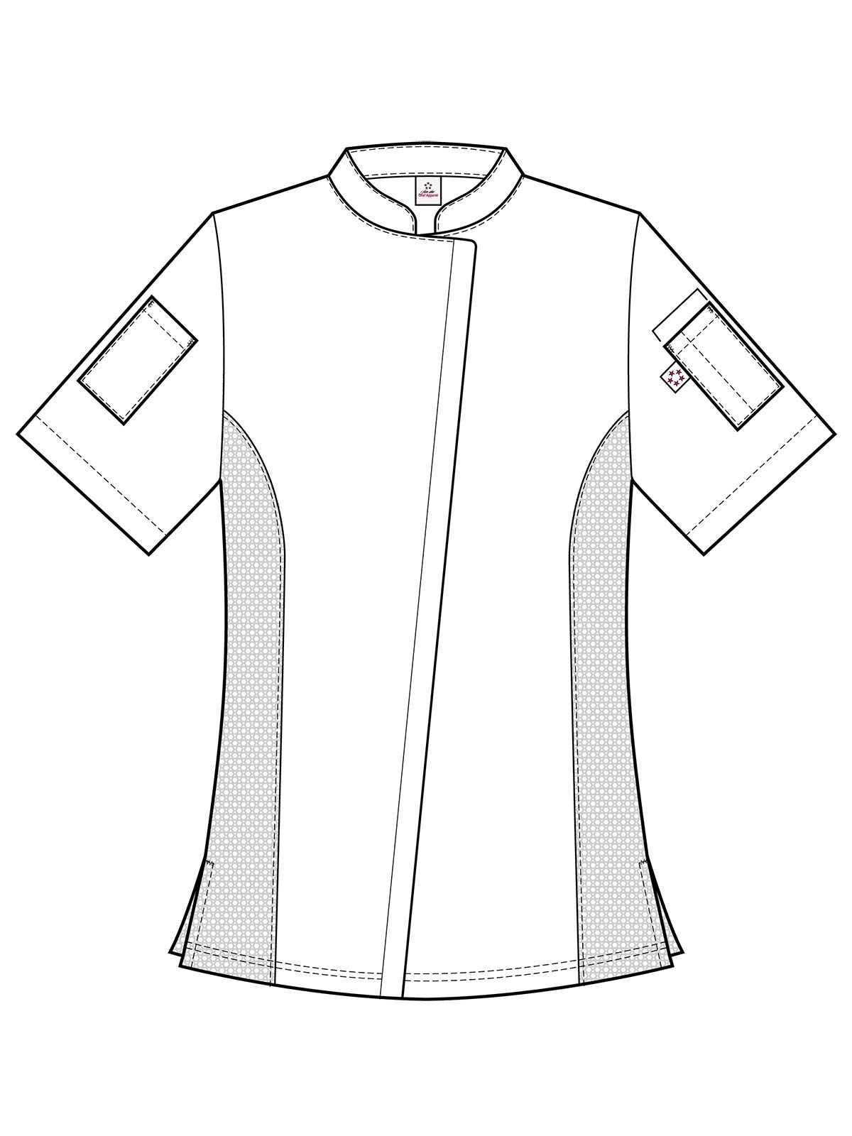 Five Star Chef Apparel 18501 - Cappotto da chef da donna con cerniera frontale