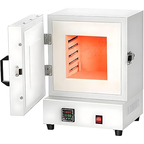 2000W Electric Burnout Oven Kiln,Muffle Furnace High Temperature Burnout Oven Integrated Laboratory Jewelry Processing Furnace 1150℃ Highest Temperature