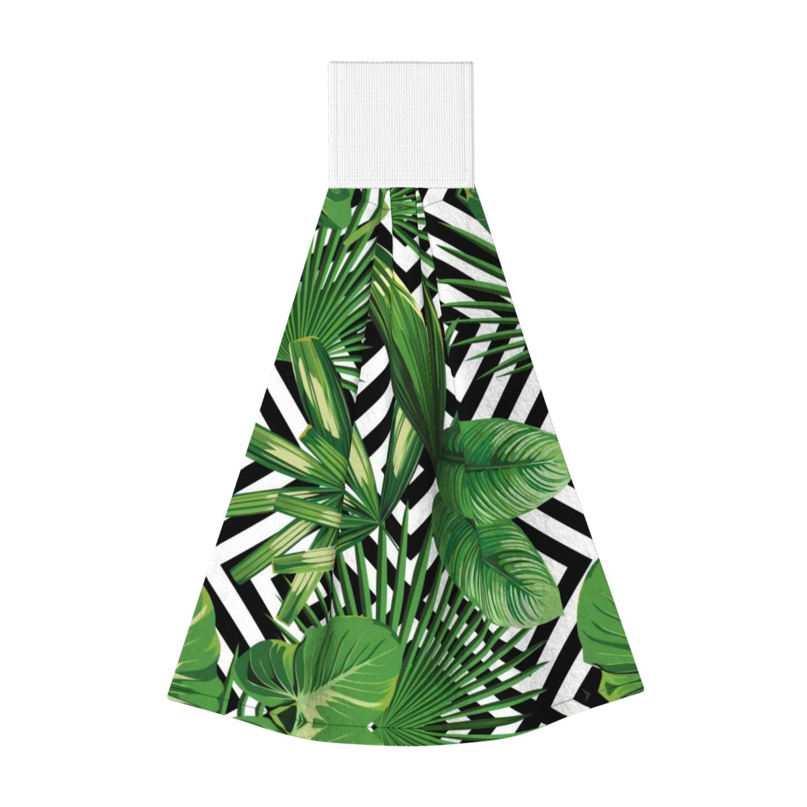 tropical leaves Highly Absorbent Dish Towels Soft Coral Fleece Wipe