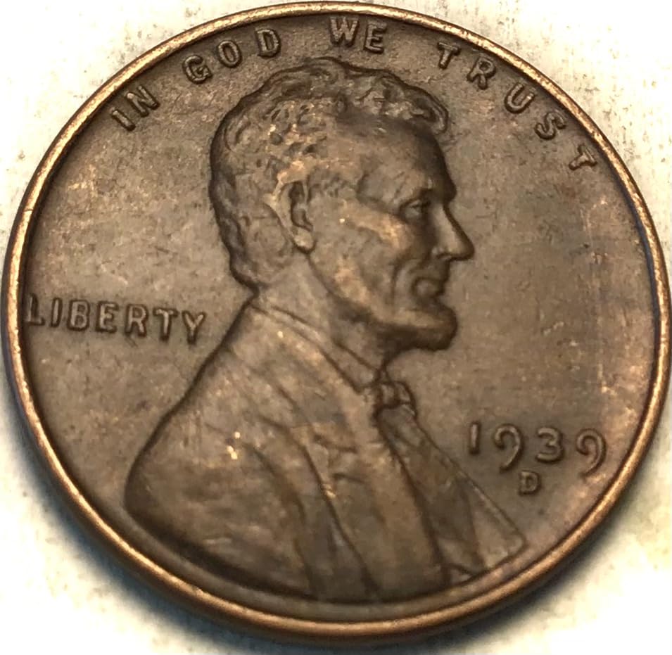 1939 D Lincoln Wheat Cent Penny Seller Extremely Fine Thumbnail