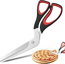 Forbici per Pizza, Forbici da Cucina in Acciaio Inossidabile - Tagliapizza Multifunzionale - Lama Affilata per Tagli Precisi - Manico Ergonomico - Facili da Pulire (27CM)