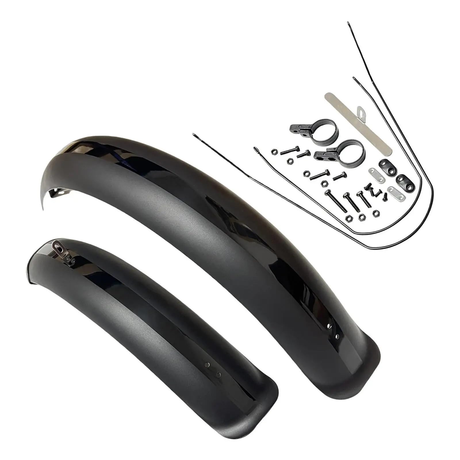 XRXEA 20" X4.0 Bike fenderss Fat Tire Mud Guards Set Mudguards For Folding Snow E-Bike B//M//X Bicycle M//T//B Cycling Part(20x4.0 Black)