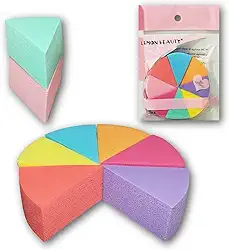 Kit Esponja De Maquiagem Queijinho, 8 Peças Triangulares Para Aplicação De Base, Corretivo E Pó, Ideal Para Contorno E Acabamento Profissional, Reutilizável E Macia