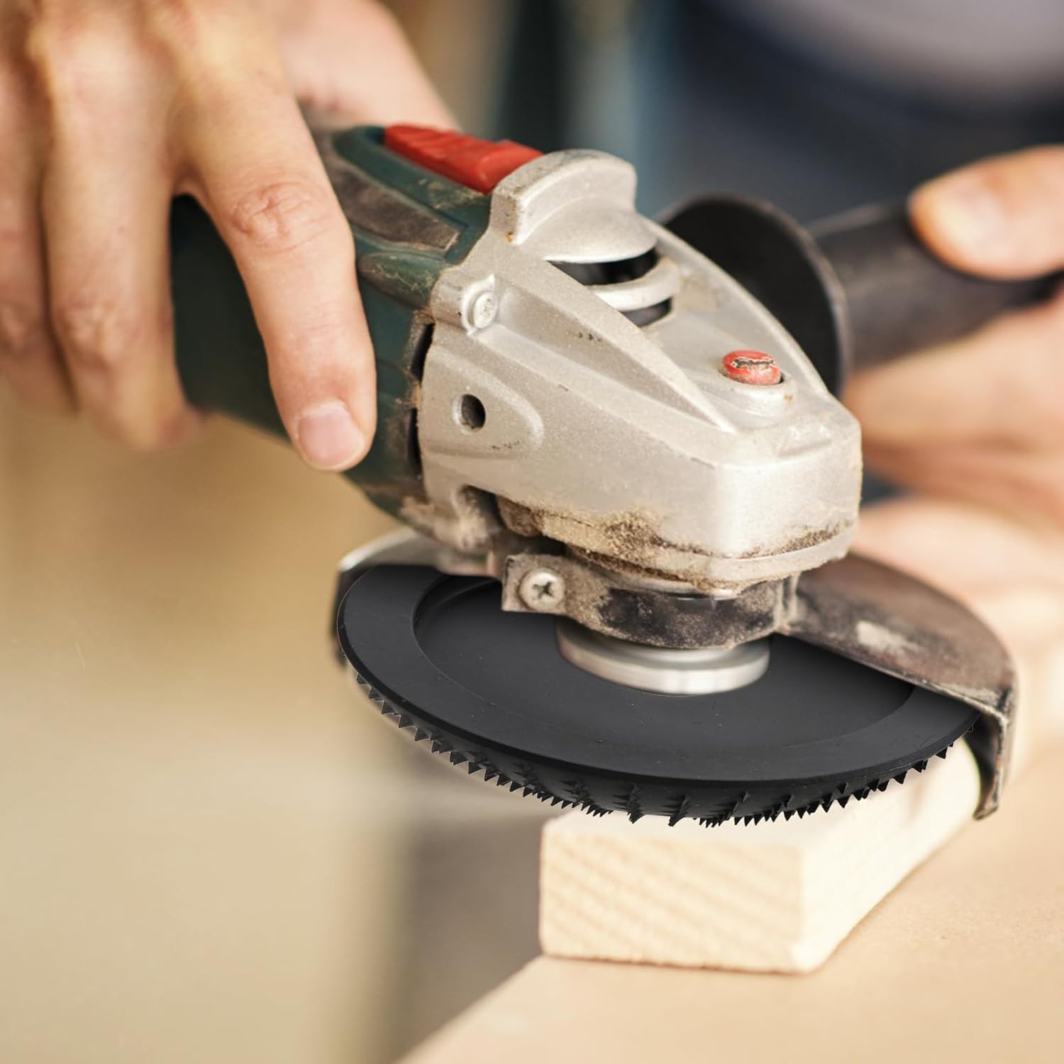 Hedume Set of 5 Angle Grinder Wood Carving Disc for 4" or 4 1/2" Attachments with 5/8 inch Arbor, Stump Tool Grinding Wheel Shaping, Wood Shaping Disc Grinder Cutting Wheel Grinding Disk Attachments