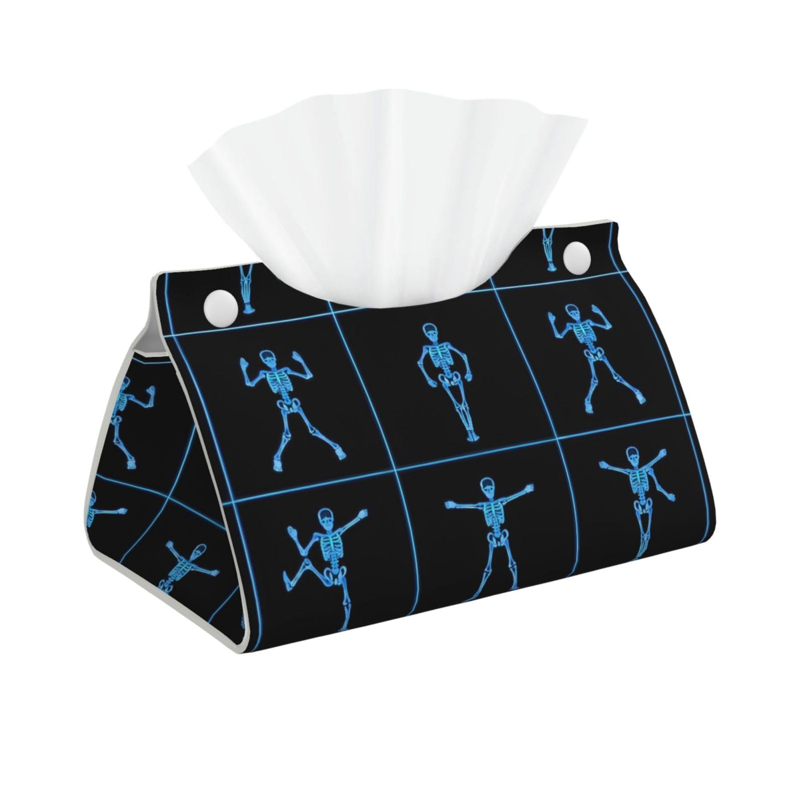 Halloween Skeleton Blue Long Tissue Box Cover Holder Home Decor Aesthetic 7.87'' x 5.12'' x 0.98''