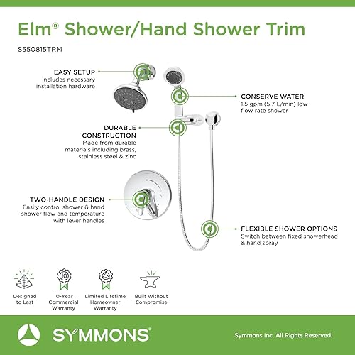 Miniatura 3 de Symmons S550815TRM Accesorios para bañera y ducha Grifos para bañera, cromo pulido