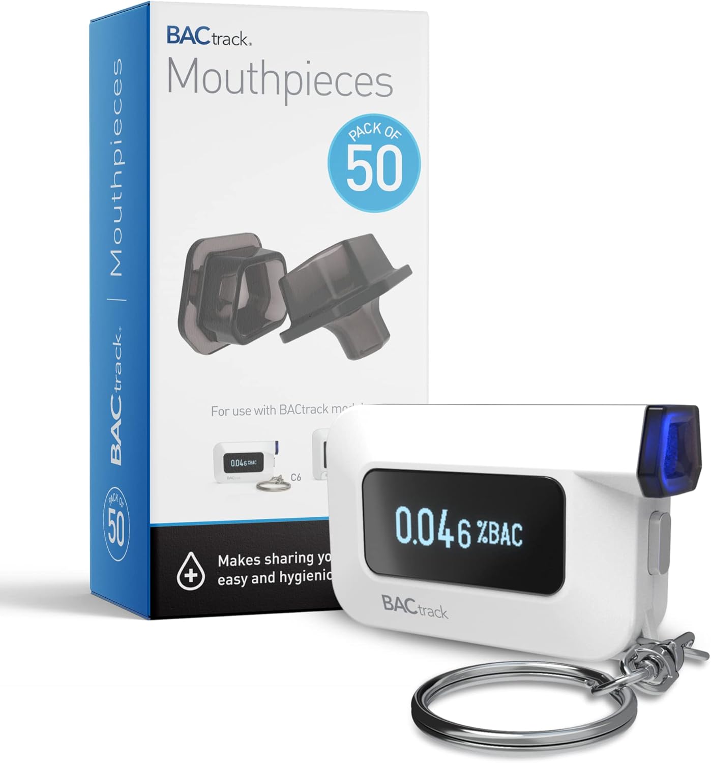 BACtrack C6 Keychain Breathalyzer and 50 Breathalyzer