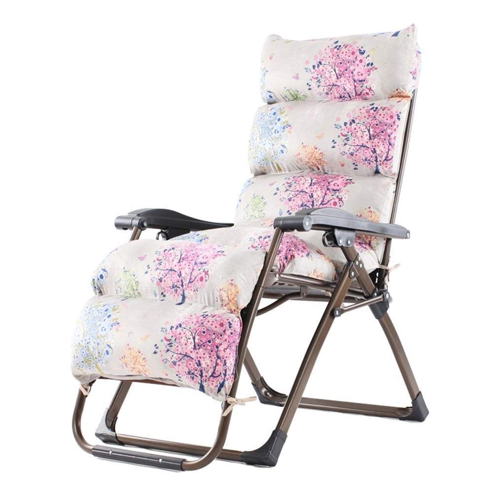 Fauteuil de jardin pliable inclinable rose XL Zero Gravity pour patio et terrasse