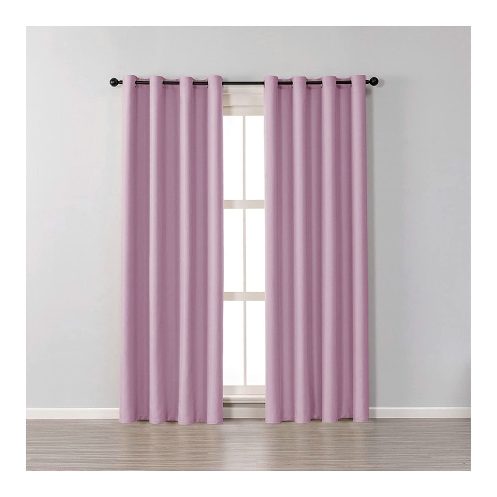 Rideaux occultant bruit et lumière KnSam rose 102x183cm isolation fenêtre