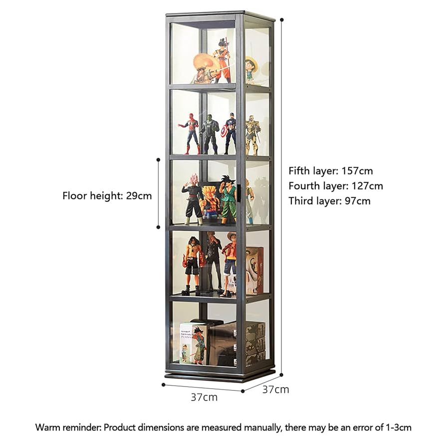 Amazon｜骨董品陳列キャビネット、アクリルガラスドア付き収納棚