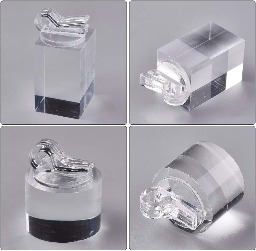 FINGERINSPIRE 14pcs/set Clear Acrylic Jewelry Display Stand for Ring Acrylic Ring Holder Jewelry Organizer Display Stands for Tradeshows & Showcases - Image 4