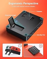 FYOUNG Nintendo Switch Töltőállomás Joy-Con Kontrollerekhez - Kompatibilis Switch 2 (2025) / Switch 1 (2017) / OLED Modellekkel - Kompakt Ho 7