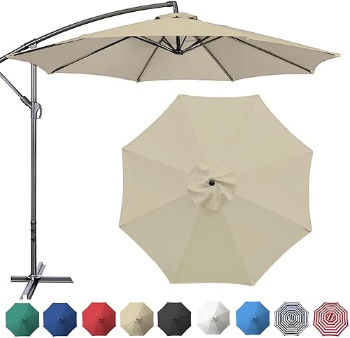 Toldo de repuesto para sombrilla de 6.6 pies9 pies10 pies, 6 varillas  8 varillas para sombrilla de jardín, cubierta de repuesto para sombrilla de