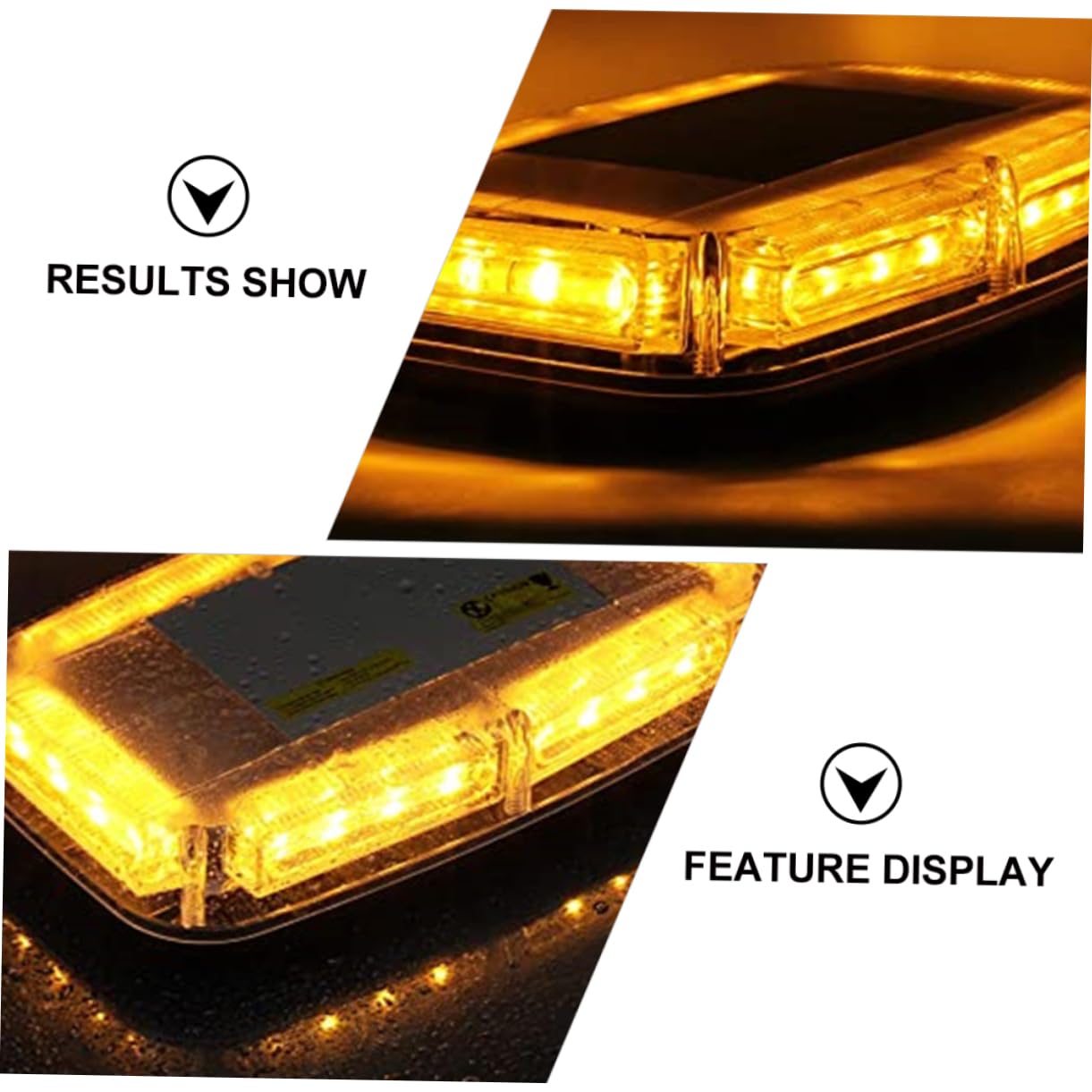 Garneck Lámpara Estroboscópica LED de Advertencia para Coche 24led | Abs, Luz de Emergencia para Niebla y Emergencias, Alta Luminosidad, Formato Magnético