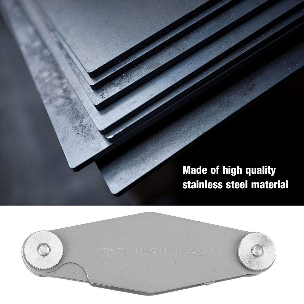Jauge de Pas de Filetage en T, modèle de réglage de jauge de Filetage trapézoïdal en Forme de T, jauge de Filetage valant Un Outil de Mesure de Coupe(#1)