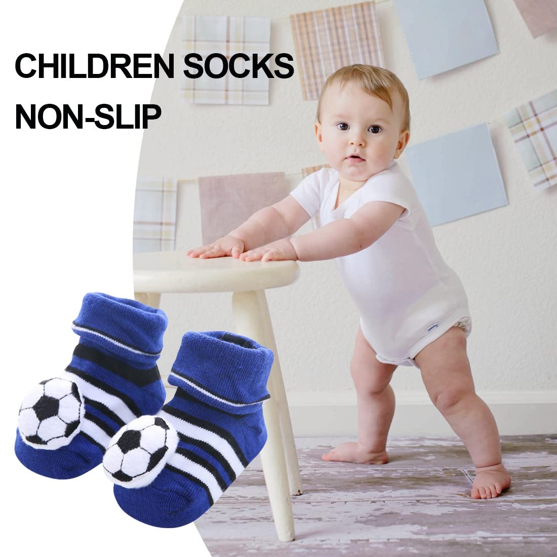 Calzini Antiscivolo per Bambini,Calzini per bambini,Unisex Neonata Baby Boy Girl Infanti,Adatto a bambini di età compresa tra 0 e 12 mesi