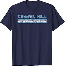 Chapel Hill North Carolina Vintage Three Stripe Weathered T-Shirt