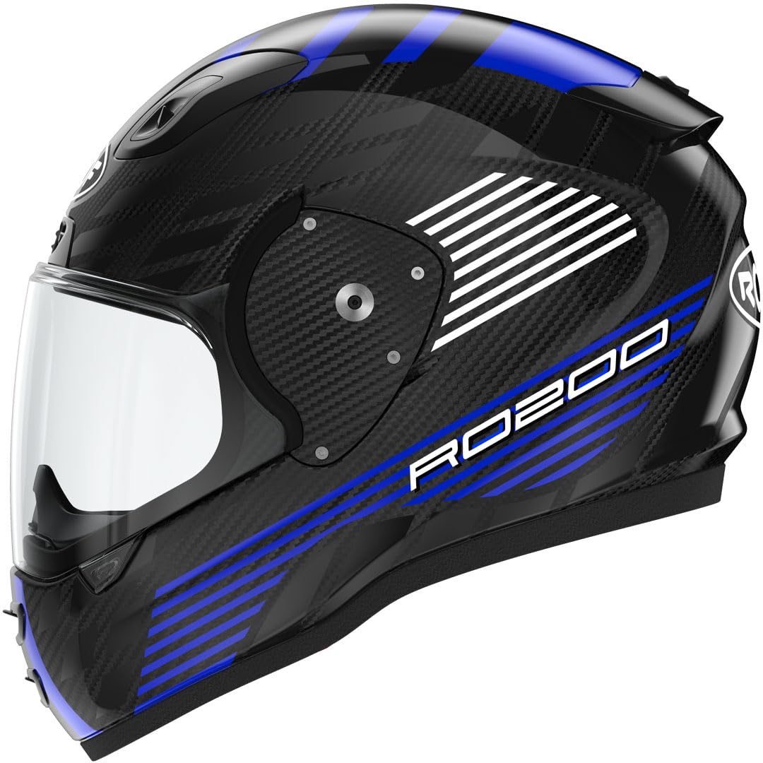 ROOF RO200 Carbon Casco Moto Integrale In Fibra Di Carbonio - Colore Speeder Blu - Il Casco Più Leggero Del Mondo - Prezzo Di Fabbrica - 4 Anni Di Garanzia