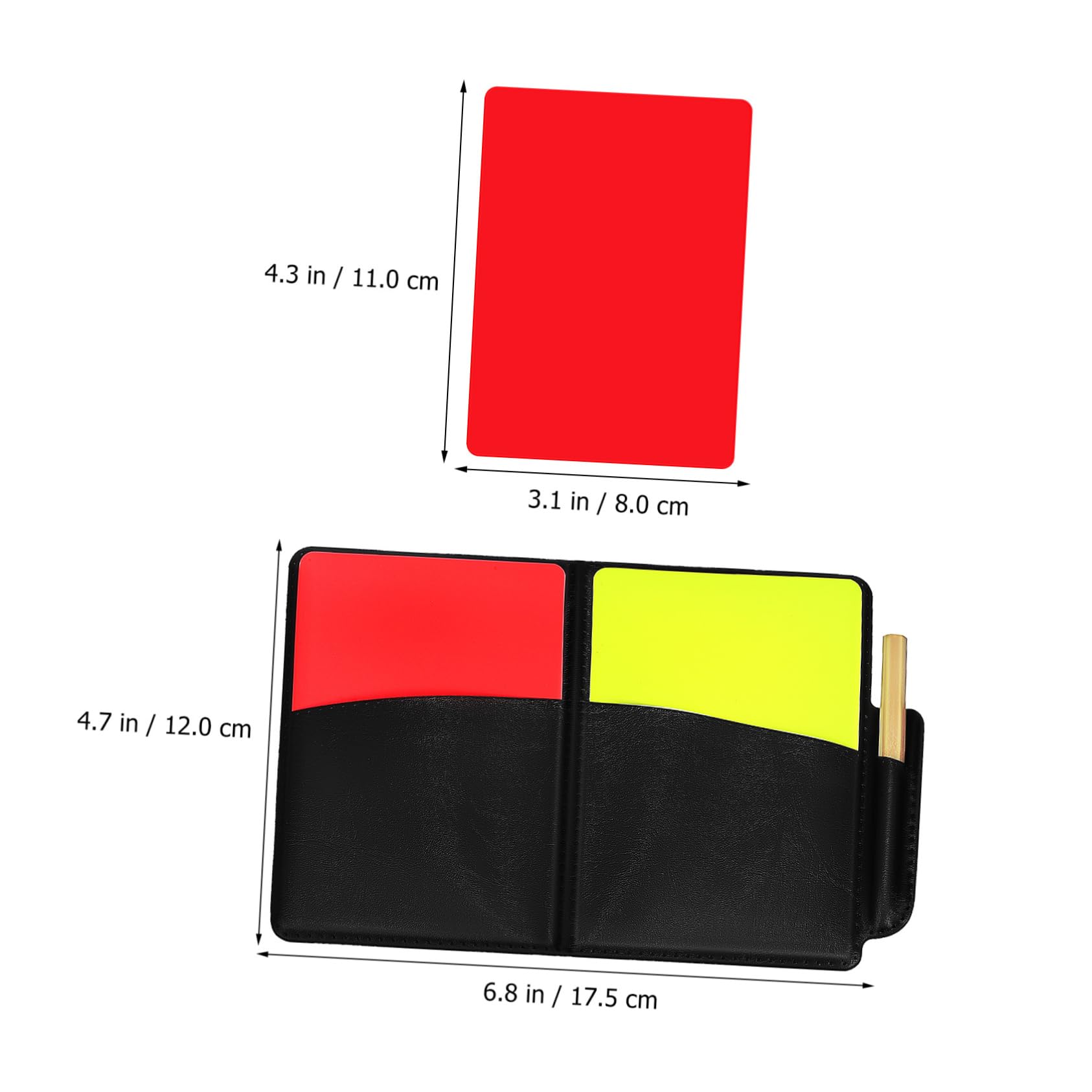 Abaodam 3 Set cartellini dell'arbitro e Fischietto Bandiera Rossa Forniture per arbitri Arbitro di Calcio cartellini Rossi e Gialli Kit Carte da Calcio FISCCHIO CLAYARD PVC