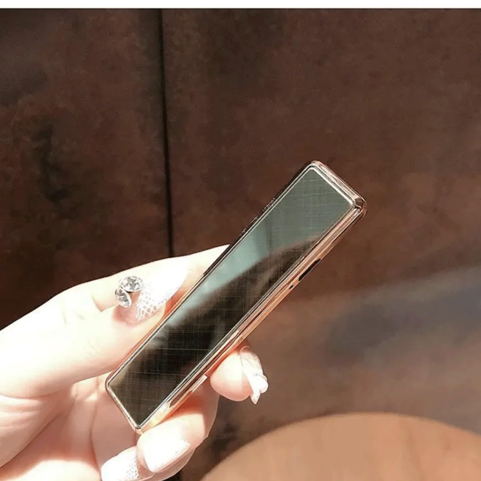 Accendino Elettrico USB Ricaricabile Antivento - Senza Fiamma, Con Arco Plasmatico (Oro Rosa) - Foto 13