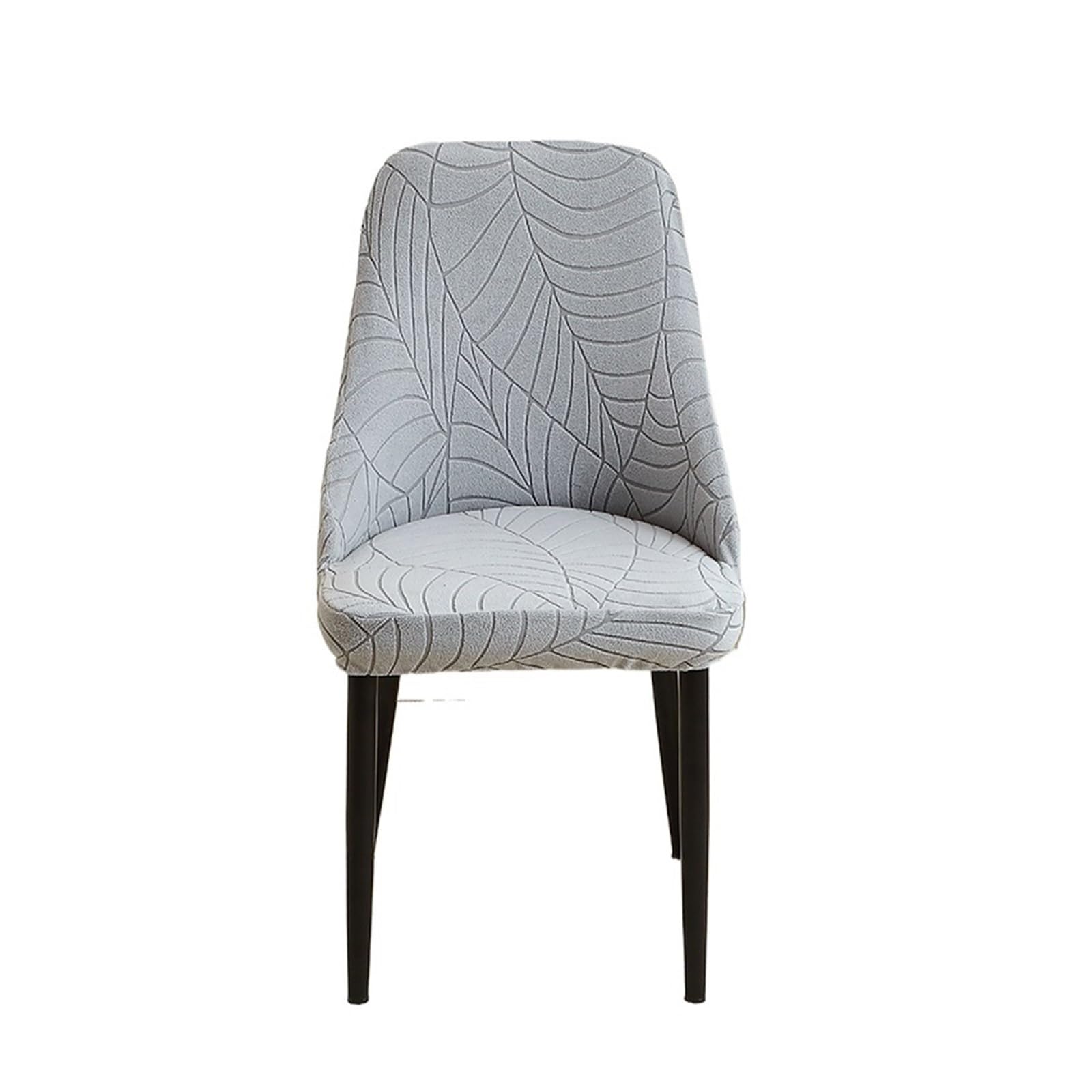 CIOPLJHKL Stretch Small Armchair Cover Leaf Jacquard Dining Chair Slipcover All-inclusive Curved Protector For Party Home 1/2/4/6Pcs for Hotel, Banquet(A4 Chair cover,6pcs)
