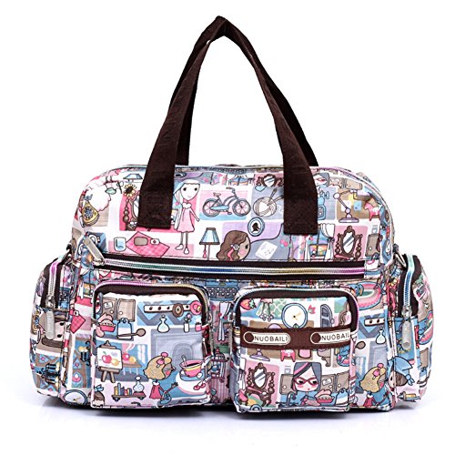 Sac à main de la femme épaule étanche fleurs en tissu casual messenger bag Mummy-P