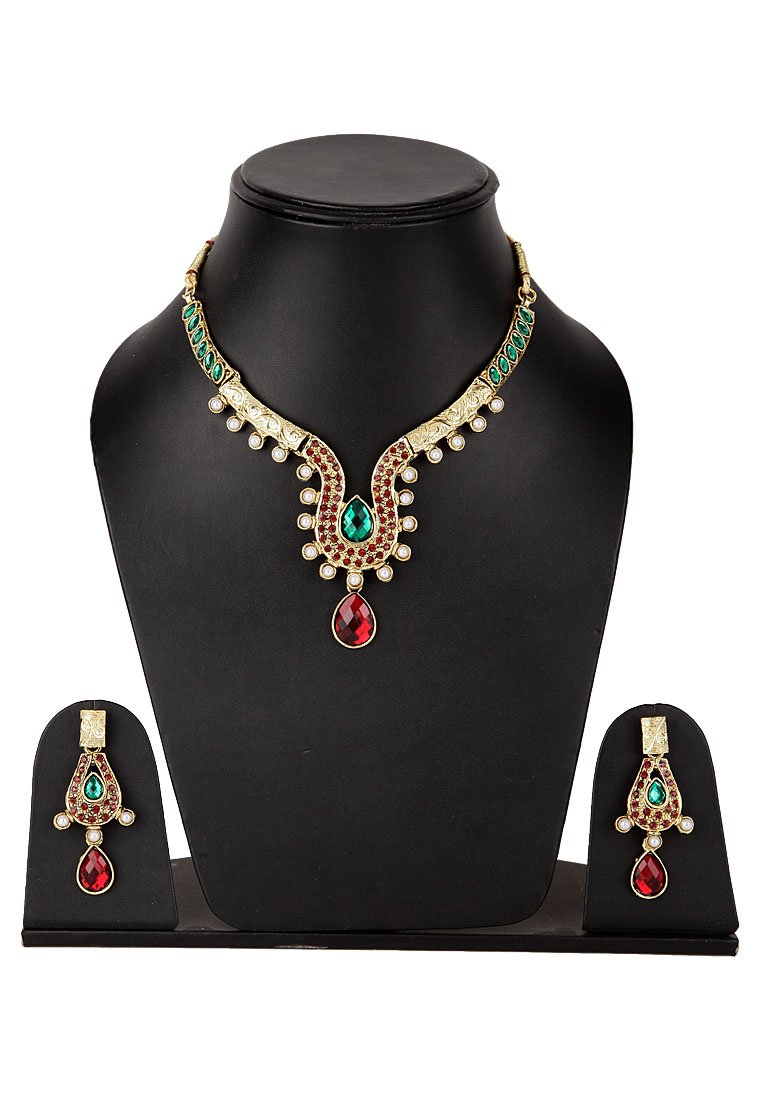 Golden & Red Necklace & Set for Women