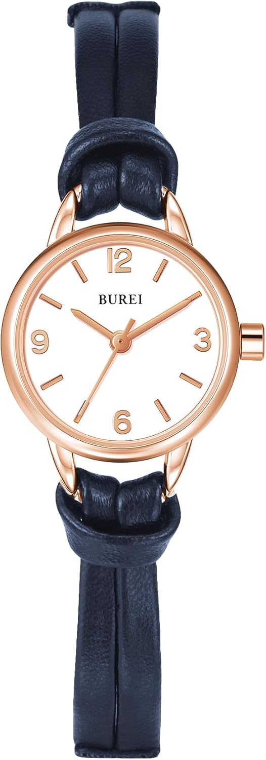 BUREI Women Leather Strap Watches Analog Quartz Watches Bracelet Band Wristwatch Relogio Feminino,Gift for Women