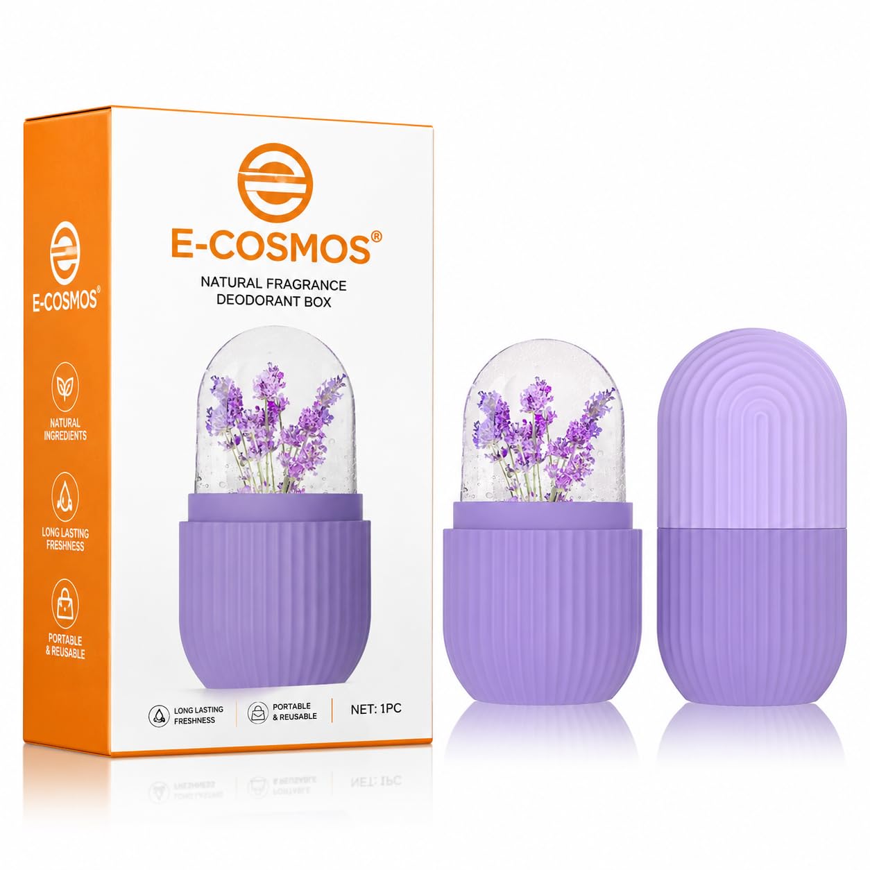 E-Cosmos Ice Face Roller Silicone Facial Cube for Eyes Neck Massage Remove Dark Circle Pore Shrink Face Beauty Skin Care Ice Mould Kitchen Tools (Multicolor)-image-37