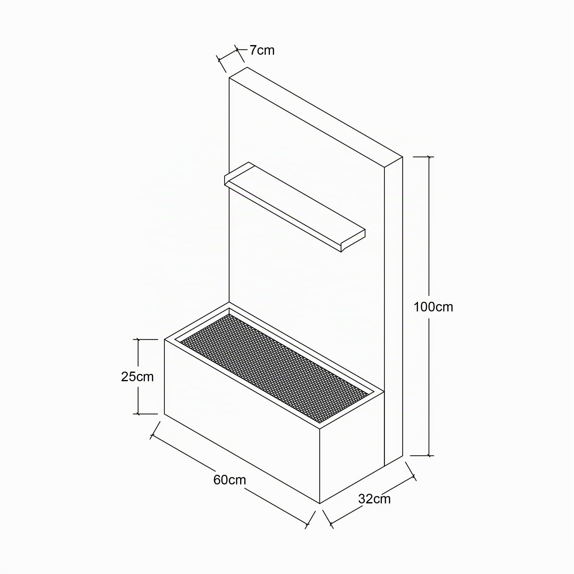 KÖHKO® Fuente de cascada con iluminación LED, altura 100 cm, juego de agua de acero corten 31008