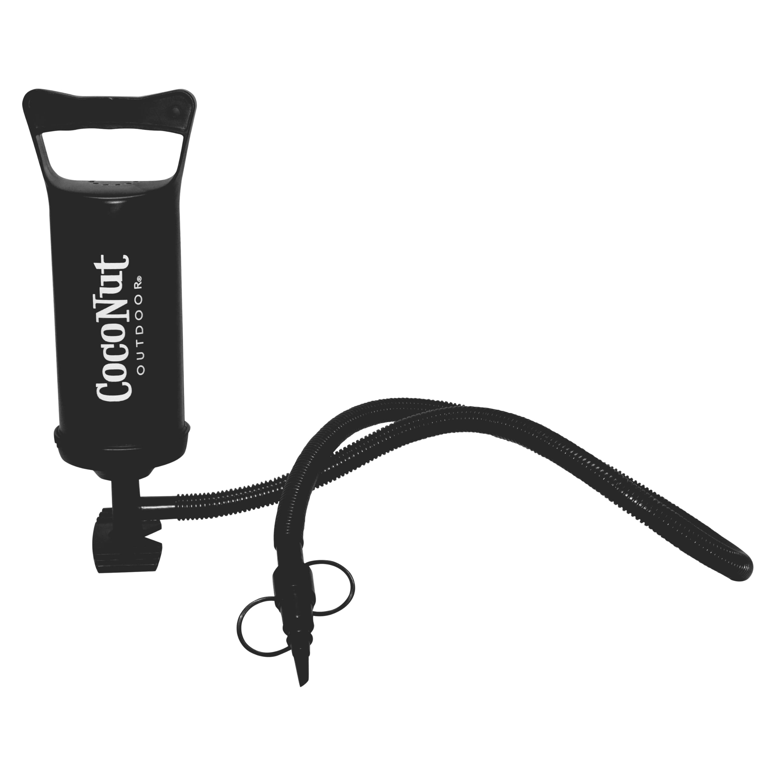 CocoNut Outdoor Hand Pump - Single Action Hand Held Air Pump for Inflatables, Portable Manual Air Pump with 2 Nozzles for Pool Floats, Inflatable Toys, Mattresses
