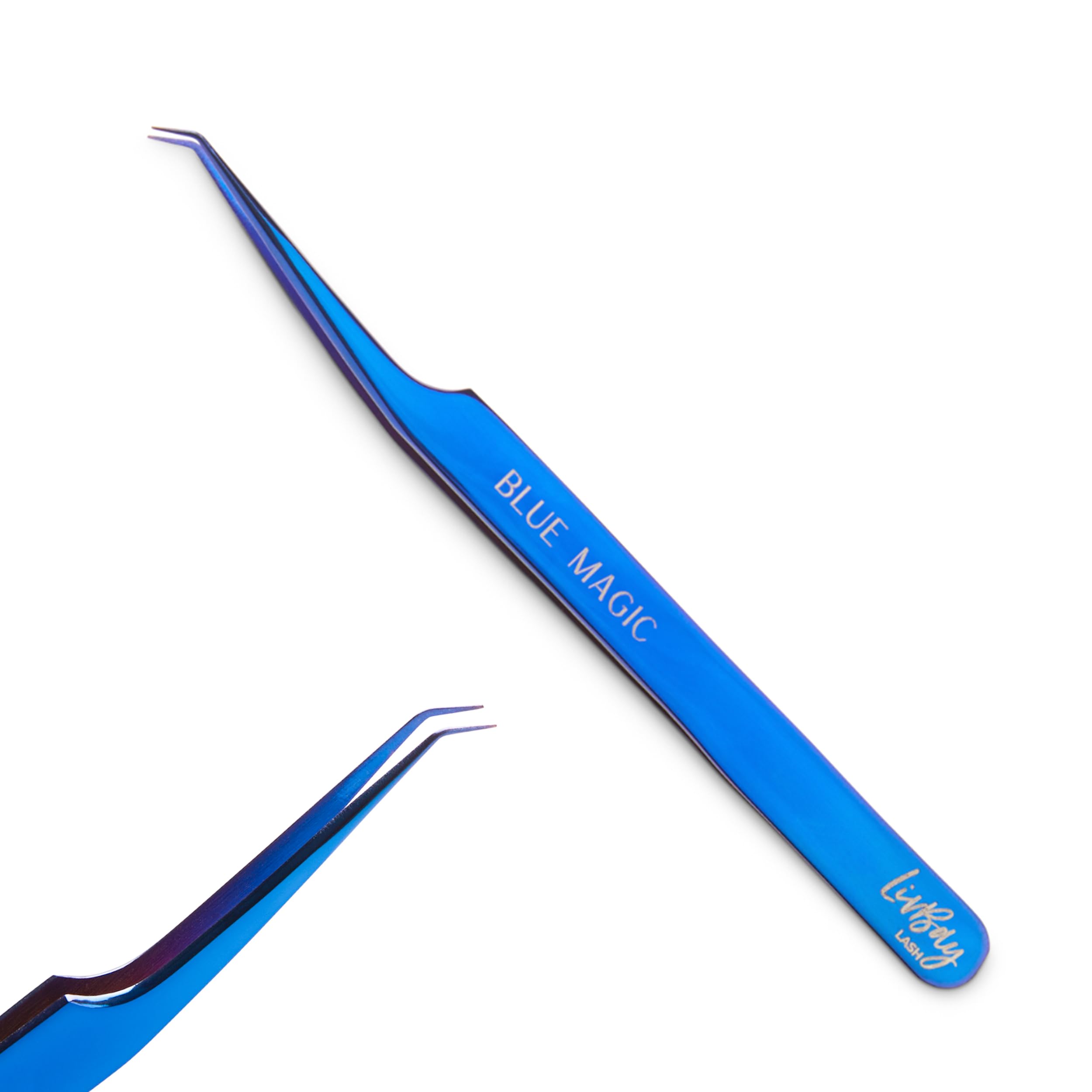 LivBay Lash Blue Magic Curved Volume Extension Tweezer