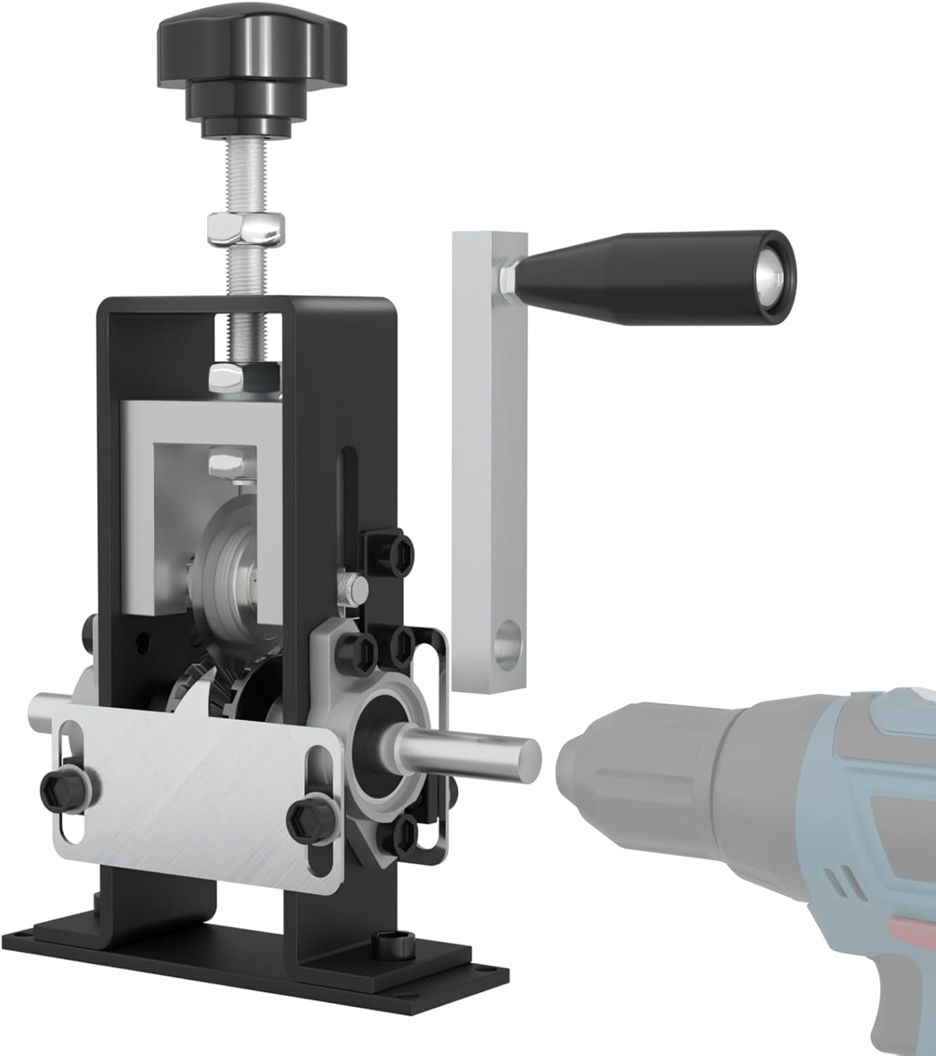 Manual Wire Stripping Machine Wire Stripper Machine Gauge Wire 0.04-0.83 inches, Scrapping Copper Wire Peeler Machine,Drill Powered Hand Crank Wire Stripper Tool for Power Drill Copper Wire Stripp