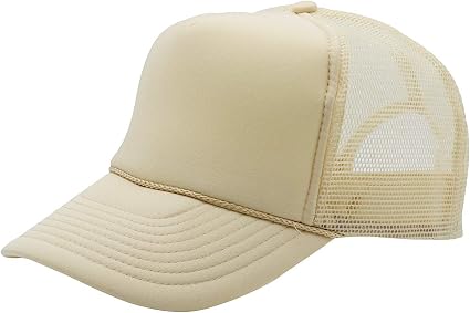 QML Trucker Cap Mesh Hat with Solid 