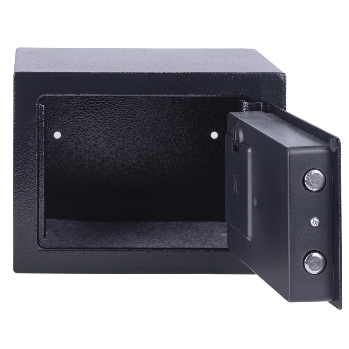 Coffre-fort numérique DONAU TECH Mini 4,6 L / 23 x 17 x 17 cm/Coffre-fort électronique manuel-numérique petit coffre-fort pour meubles/avec mot de passe numérique et 2 clés de sécurité/Noir