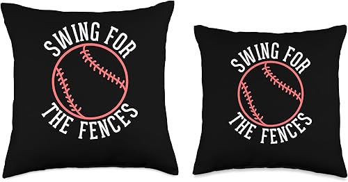 Miniatura 3 de Cojín de béisbol con citas divertidas para columpios de las vallas, 16 x 16 pulgadas, multicolor