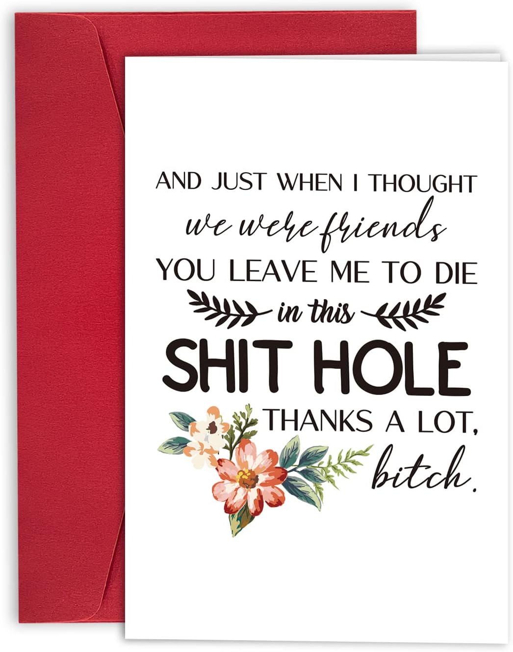 Ulbeelol Coworker Leaving Farewell Goodbye Card, Funny Going Away Card, Hilarious New Job Card, Rude Coworker Goodbye Card