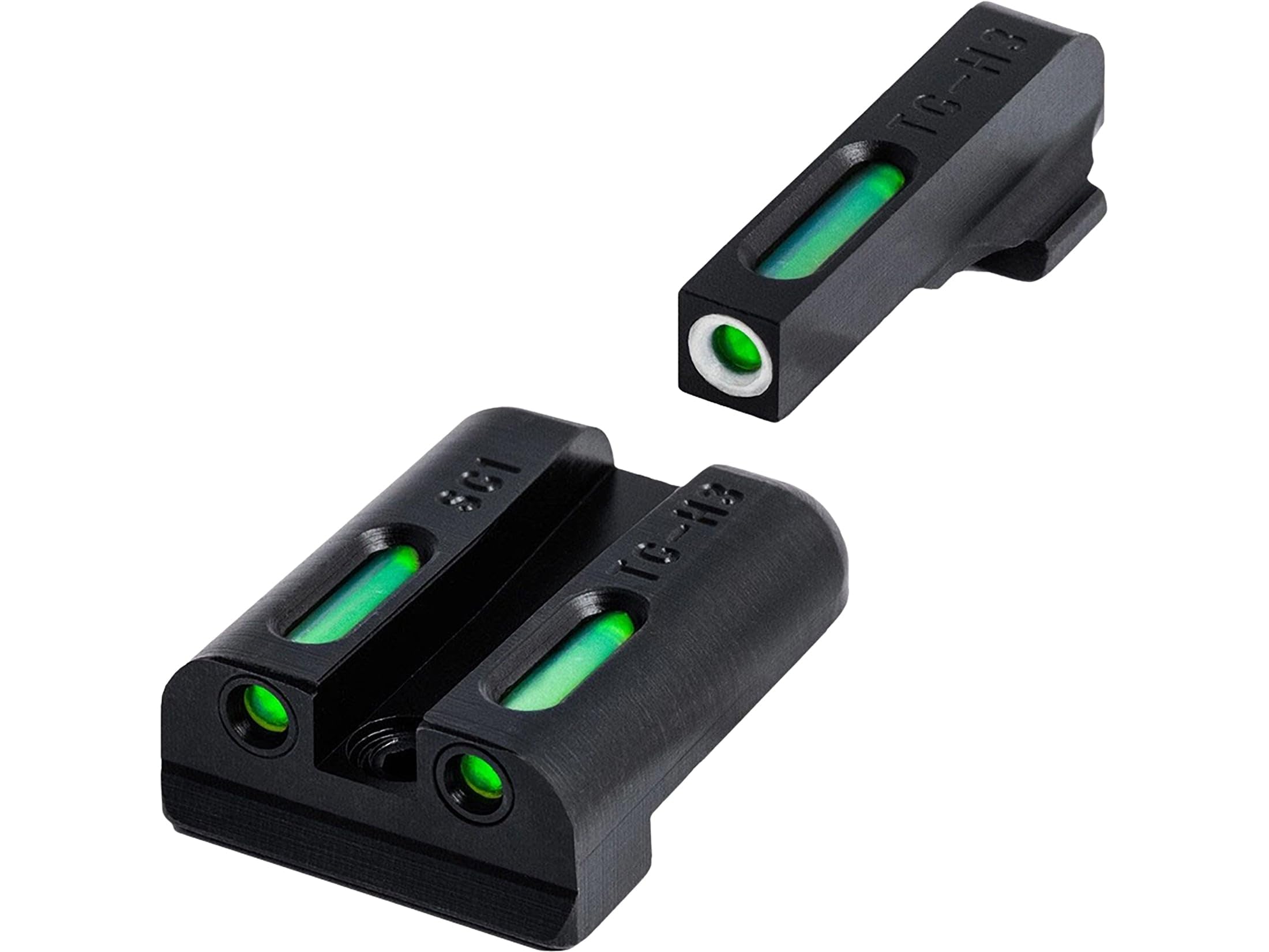 TRUGLO TFX Handgun Sight | Durable Shock-Resistant Compact Brightly Glowing Tritium &amp; Fiber-Optic Xtreme Day/Night Sight for Handguns