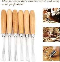 Vista 9 de Juego de cinceles de madera para carpintería, juego de cuchillos de tallado de 6 piezas, herramientas de carpintería para principiantes