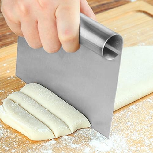 Miniatura 6 de PHILISENMALL Stainless Steel Pizza Dough Scraper Ergonomics Design Handle Comfortable to Hold Dough Cutter Non-Stick Easy to Clean Pizza Cutting