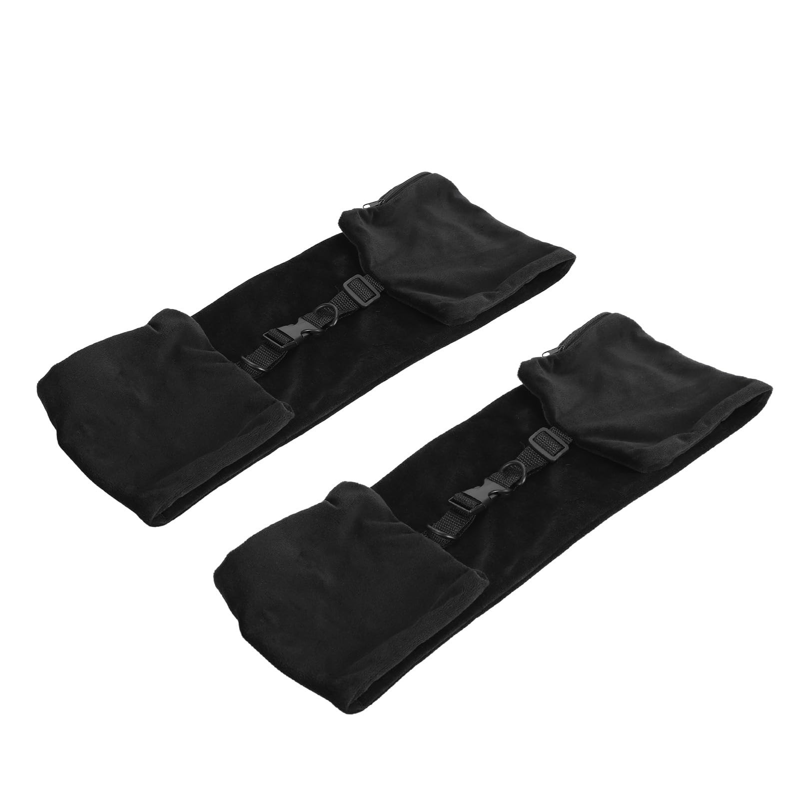 Fafeicy 2 Pack Stuffable Travel Pillow Soft Velvet Fillable Airplane Neck Pillow with Straps, Support for Neck and Back, Ideal for Frequent Travelers, Great Gift