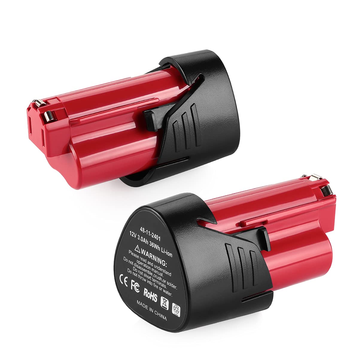 【2 Piezas】 Batería de 12V 3.5Ah para Herramientas de batería para Milwaukee 48-11-2411 48-11-2420 48-11-2401 48-11-2402 para Milwaukee 12V