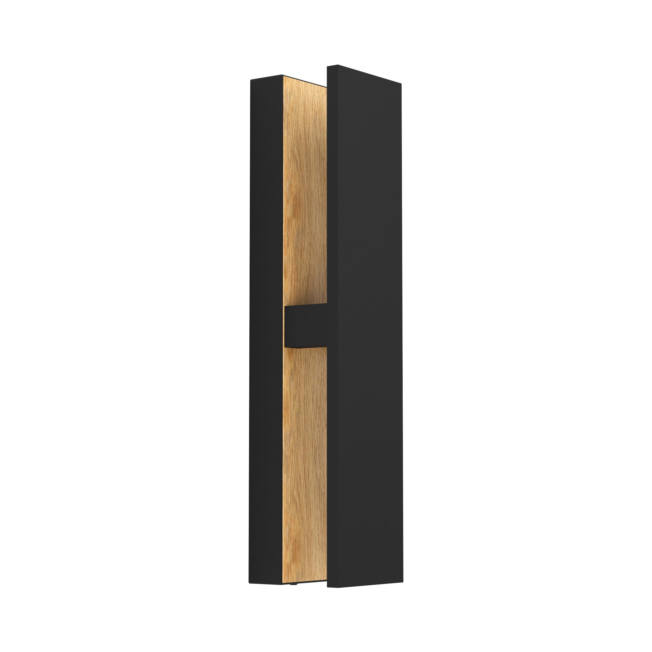 Eglo LED Outdoor wall spot Light Costorio, Outside wall lamp Made of Aluminium in Black and Wood Look, Porch Lighting, Warm White, IP44