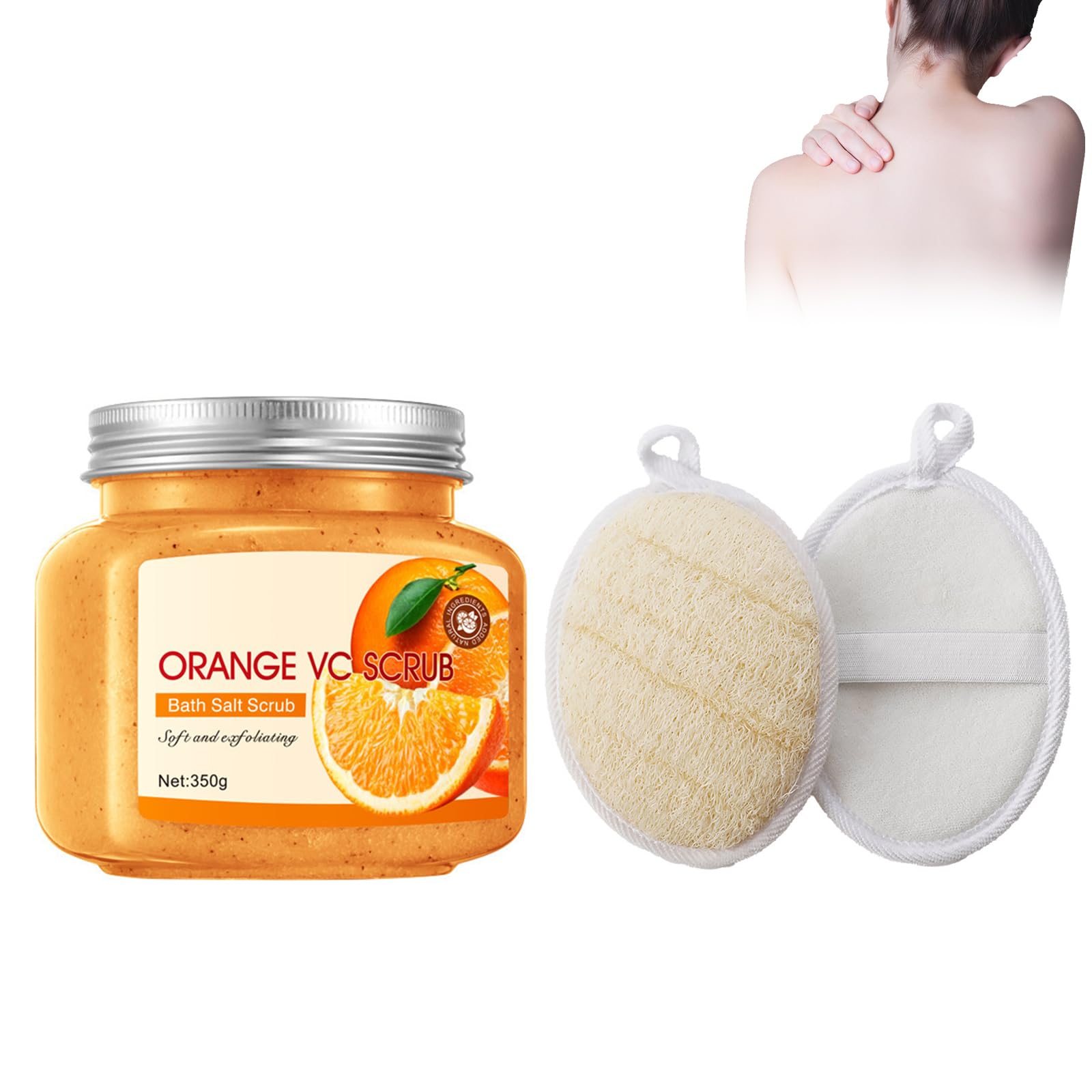 350 g Peeling do ciała pod prysznic, usuwa martwe komórki i odmładza skórę, idealny do wszystkich rodzajów skóry, tonizujący i złuszczający peeling do ciała, wygładzająca i odżywiona skóra
