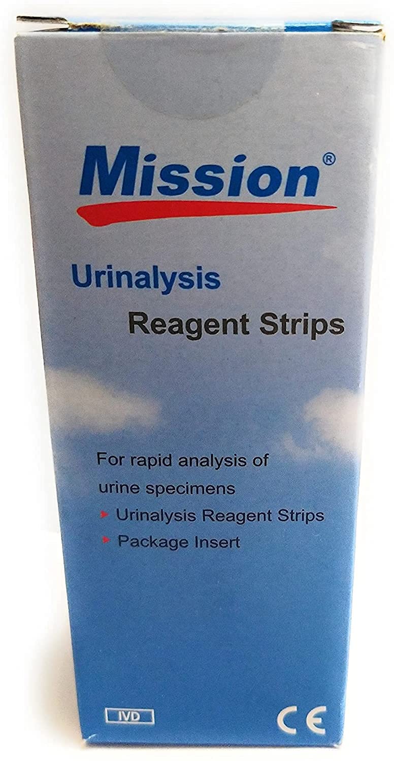 Mission 2 Parameters (Protein, Glucose) Urinalysis Reagent 100 Strips