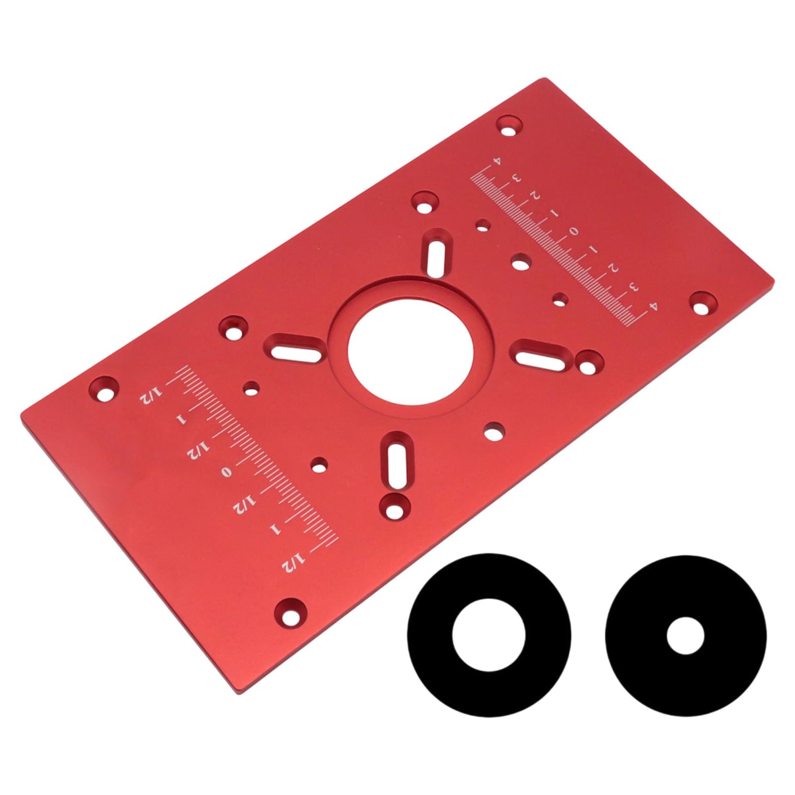 Hdoytxxm M8 Red Veneer Accuracy Constructed Woodworking Lift Plate With Reinforced Aluminum Building And Rapid Height Locking Structure Anti-Slip Router Base