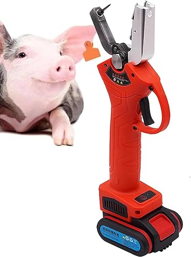 Alicates eléctricos para etiquetas de oído, alicates de etiqueta de oído de animales, marca rápida de 1s, reduce el dolor, presión de perforación de