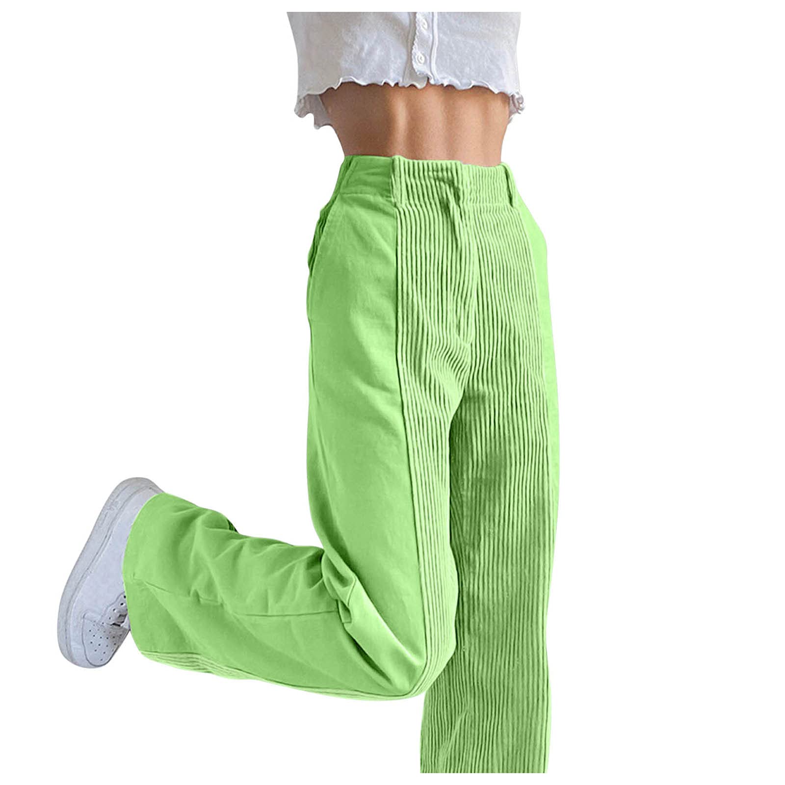 Pantaloni da jogging da donna, per il tempo libero, larghi, da donna, comodi, a vita alta, a gamba dritta, pantaloni da lounge da donna, blu
