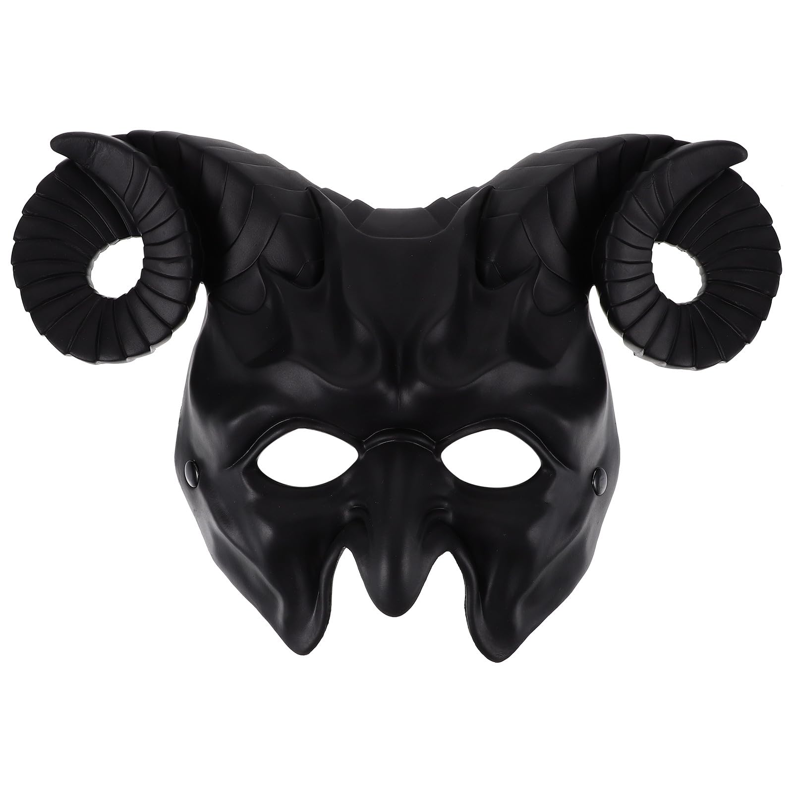 SHINEOFI Halloween Mask Ox Horn Decorative Masquerade Scary Mask for Halloween Party Cosplay Custome Photo Props, Black
